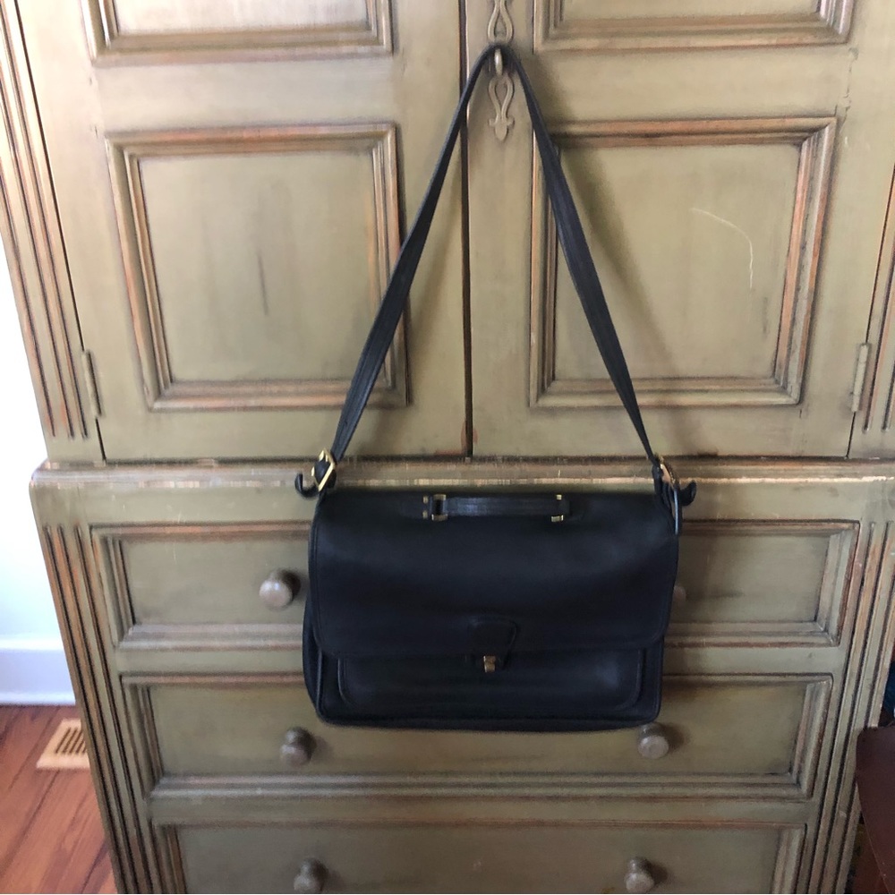 Coach black computer bag.